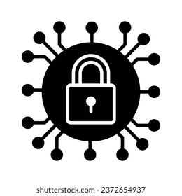 Cryptocurrency encryption vector design, ready to use icon