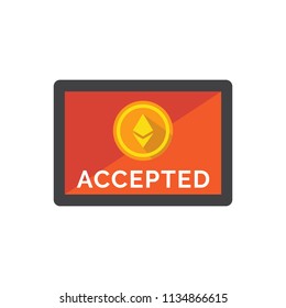 Cryptocurrency Ethereum Accepted Icon