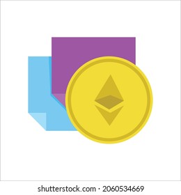cryptocurrency Ethereum icon vector illustration
