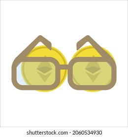 criptodivisa Icono etéreo ilustración vectorial