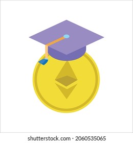 criptodivisa Icono etéreo ilustración vectorial