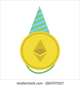 criptodivisa Icono etéreo ilustración vectorial