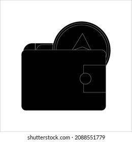 
cryptocurrency etherium solid icon illustration