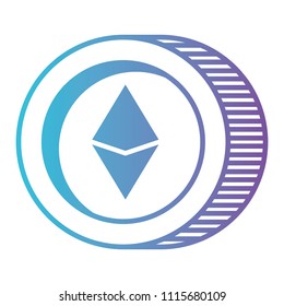 cryptocurrency etherum coin isolated icon