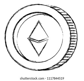 cryptocurrency etherum coin isolated icon