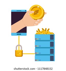 cryptocurrency etherum coins set icons