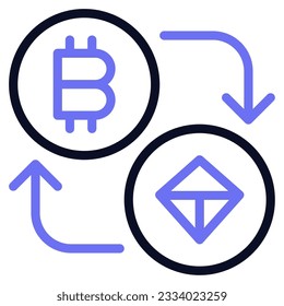 Cryptocurrency Exchange Icon can be used for uiux, web, app, infographic, etc