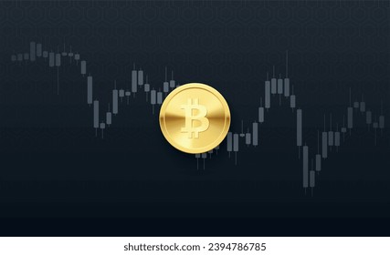 Cryptocurrency exchange rate dynamic diagram financial data management realistic vector illustration. Cyberspace currency infographic elements digital money analyzing chart trading technology