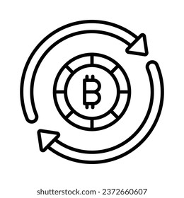 Cryptocurrency exchange vector design isolated on white background