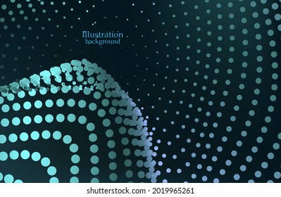 Cryptocurrency fintech network blockchain and programming concept. Science background. onnecting dots . Big data visualization and Business .Vector illustration. music wave