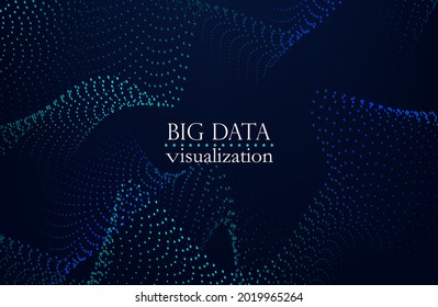 Cryptocurrency fintech network blockchain and programming concept. Science background. onnecting dots . Big data visualization and Business .Vector illustration. music wave