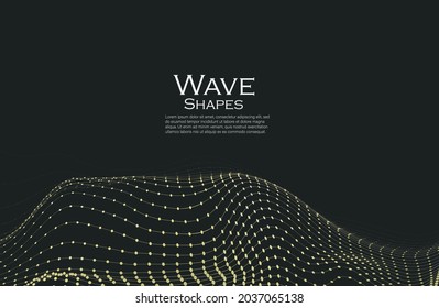 Cryptocurrency fintech network blockchain and programming concept. Science background. onnecting dots . Big data visualization and Business .Vector illustration. music wave