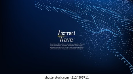 Cryptocurrency fintech network blockchain and programming concept. Science background. onnecting dots . Big data visualization and Business .Vector illustration. music wave