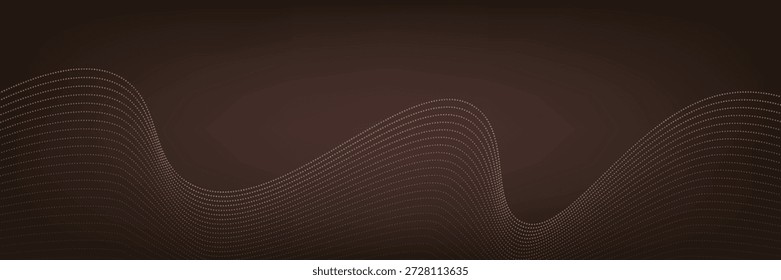 Criptomoneda fintech red blockchain y concepto de programación. Elemento HUD de Tecnología. Conectando puntos y líneas. fondo digital con partículas. Fondo marrón 