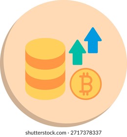 Icono de estilo de círculo plano de criptomoneda