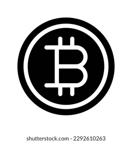 cryptocurrency glyph icon illustration vector graphic