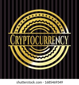 Símbolo de oro de criptomoneda. Ilustración vectorial. Detallado.