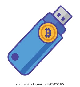 A cryptocurrency hardware wallet USB device representing secure crypto storage