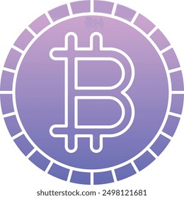 Cryptocurrency Icon bit coin icon for Digital Finance and Investment Management