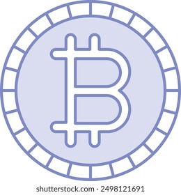 Icono de moneda de bit de icono de criptomoneda para finanzas digitales y gestión de inversiones