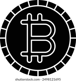 Cryptocurrency Icon bit coin icon for Digital Finance and Investment Management