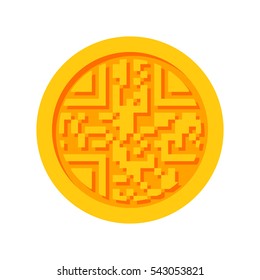 Icono de criptomoneda para bitcoin, moneda virtual, dinero digital, efectivo
