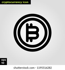 Cryptocurrency icon coin set line version. Modern computer network technology sign and symbol. 