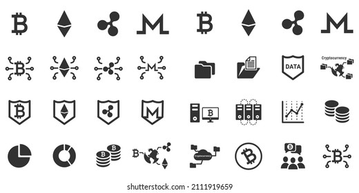 Cryptocurrency icon coin vector .