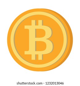 Cryptocurrency icon coin vector illustration : Bitcoin BTC