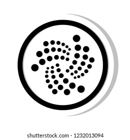 Cryptocurrency icon coin vector illustration : Iota MIOTA