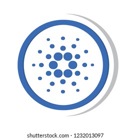 Cryptocurrency icon coin vector illustration : Cardano ADA