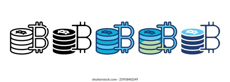 Cryptocurrency Icon Element For Design