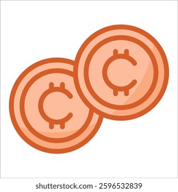 Cryptocurrency Icon Element For Design