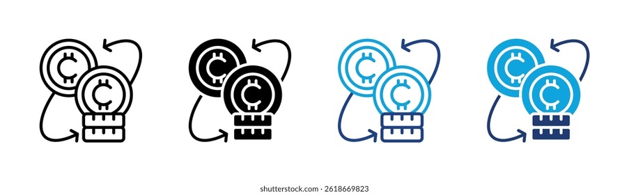 Cryptocurrency Icon Element For Design