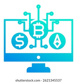 Cryptocurrency Icon Element For Design