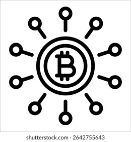 Cryptocurrency Icon Element For Design