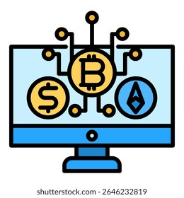 Elemento De Ícone De Criptomoeda Para Design