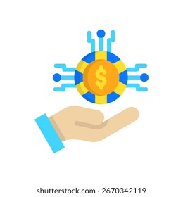 Icono de criptomoneda Ilustración vectorial plana