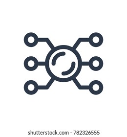 Cryptocurrency icon. Isolated blockchain and cryptocurrency icon line style. Premium quality vector symbol drawing concept for your logo web mobile app UI design.