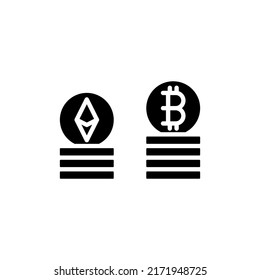 Icono de criptodivisa aislado en fondo blanco