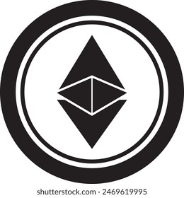 Cryptocurrency icon on white background