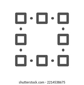 Cryptocurrency icon outline and linear vector.

