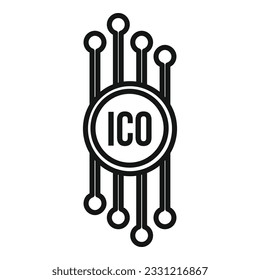 Cryptocurrency icon outline vector. Digital blockchain. Financial economy