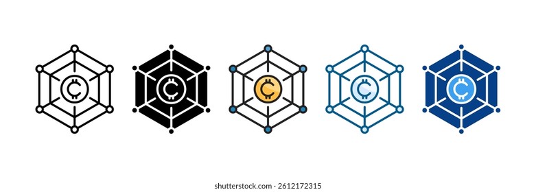 Cryptocurrency Icon Set Multiple Style Collection