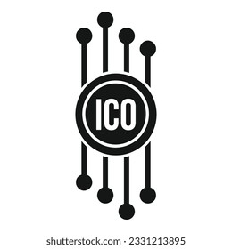 Cryptocurrency icon simple vector. Digital blockchain. Financial economy