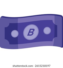 Cryptocurrency icon. Vector bitcoin banknote isolated on white background. Virtual money transaction, payment and conversion. Finance investment business