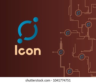 Cryptocurrency icon virtual payment background collection