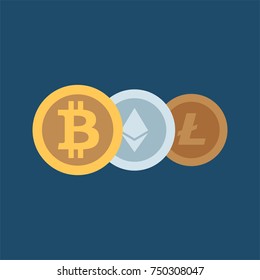Cryptocurrency icons