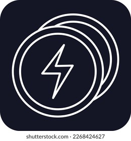 Cryptocurrency Icons with black filled outline style
