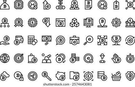 Cryptocurrency icons High-Quality Vector Icons Collection with Editable Stroke. Ideal for Professional and Creative Projects